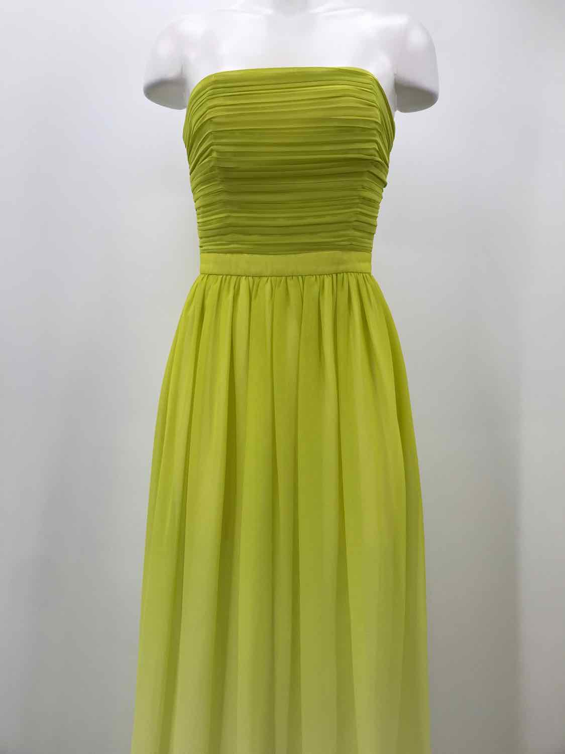 Erin Fetherston Green Size 4 Pleated Strapless Long Evening Gown