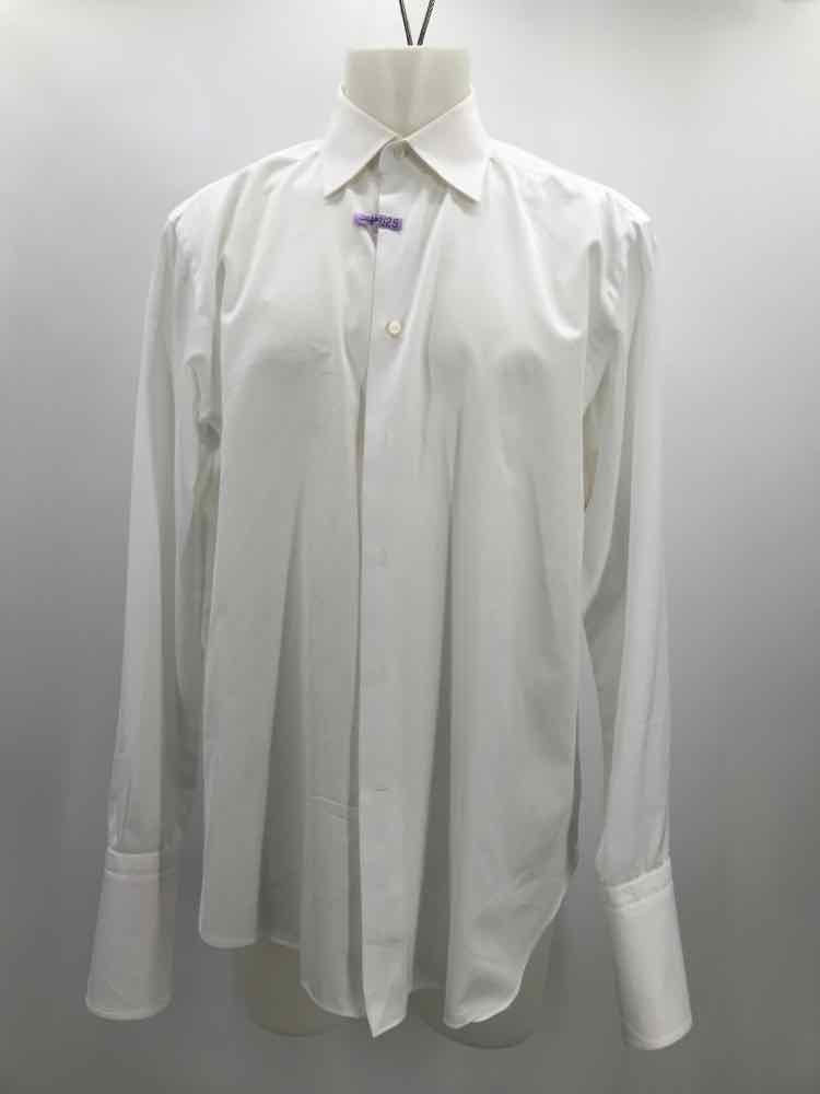 Ermenegildo Zegna White Size XL Cotton Men's Button Down