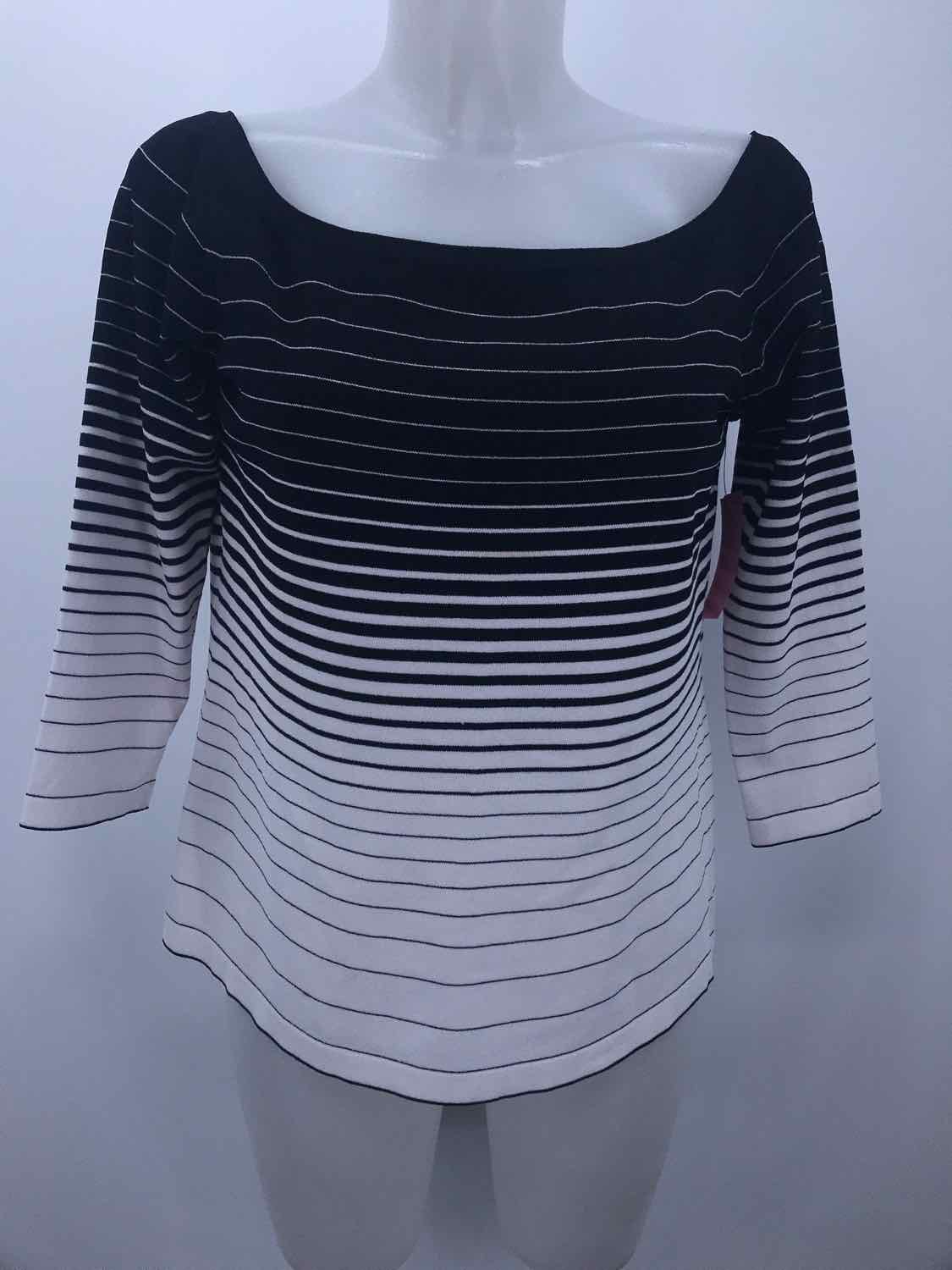 Escada Black Size 8 Stripe Ombre Sweater