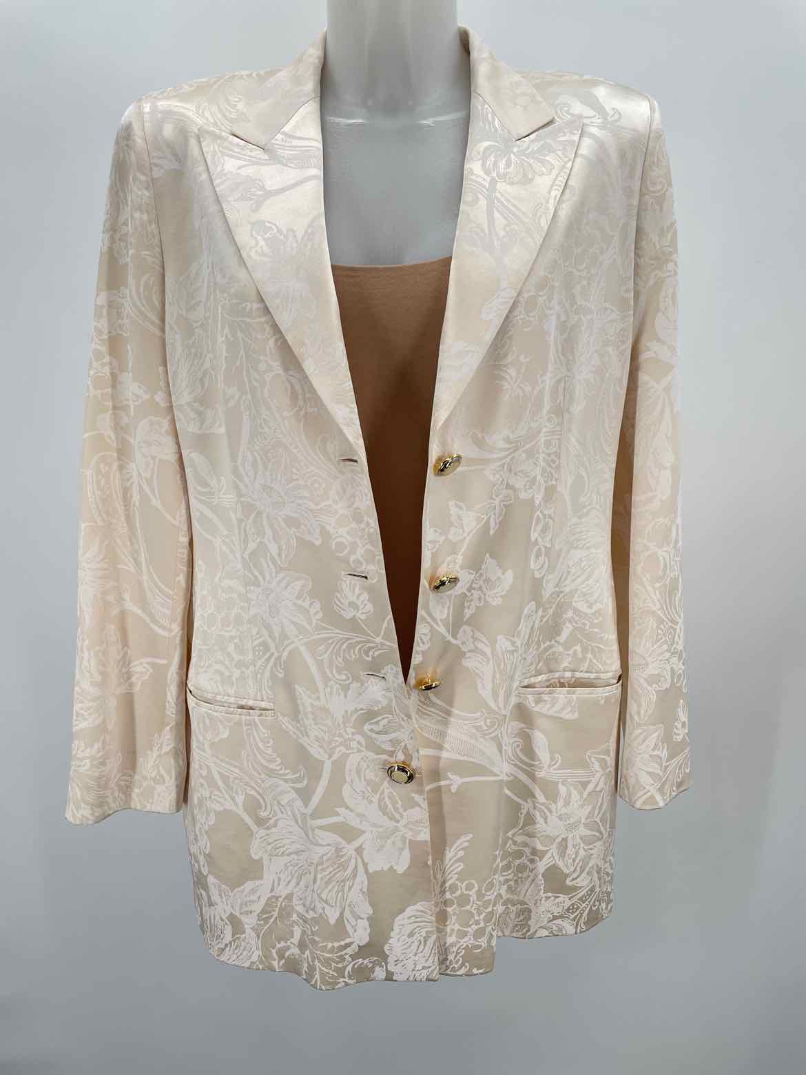 Escada Gold Size 10 Printed Blazer