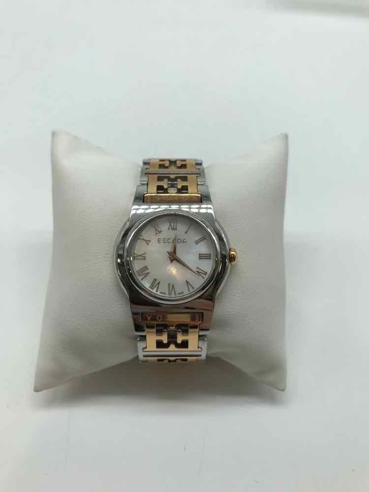 Escada Silver Geometric Wristwatch