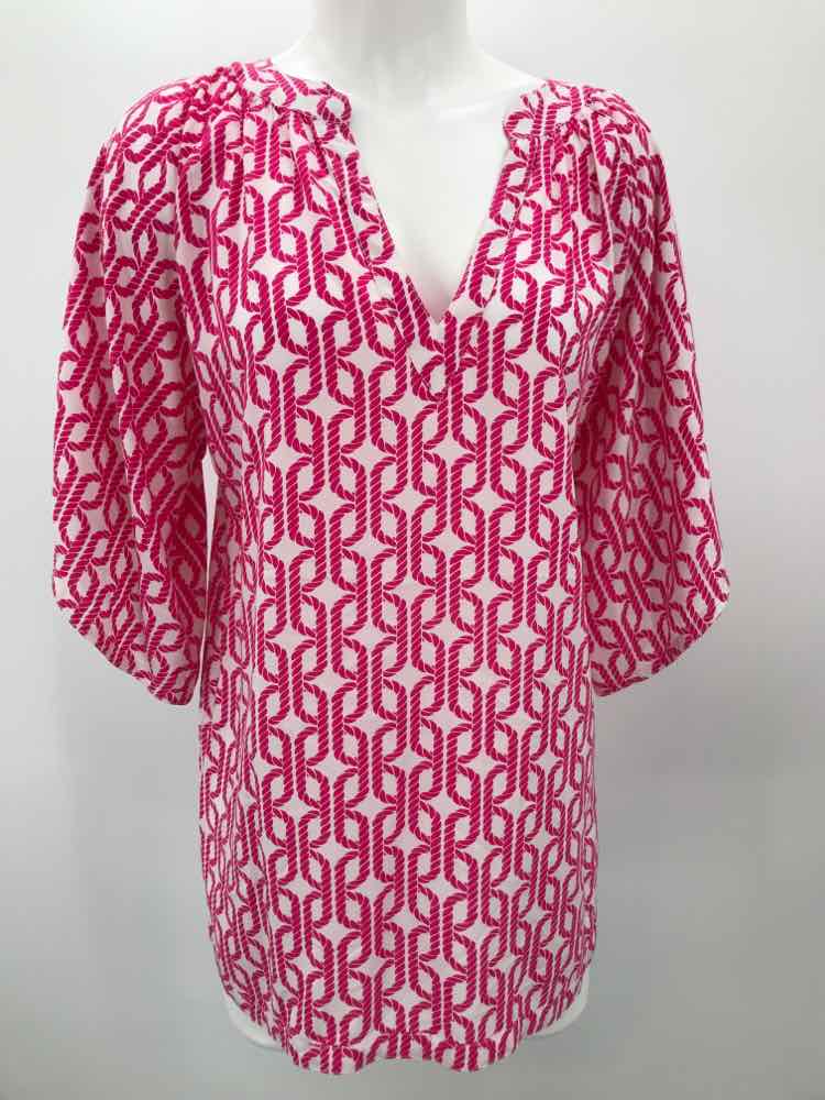 Escapada Pink Size Medium Rayon Chain Link Tunic