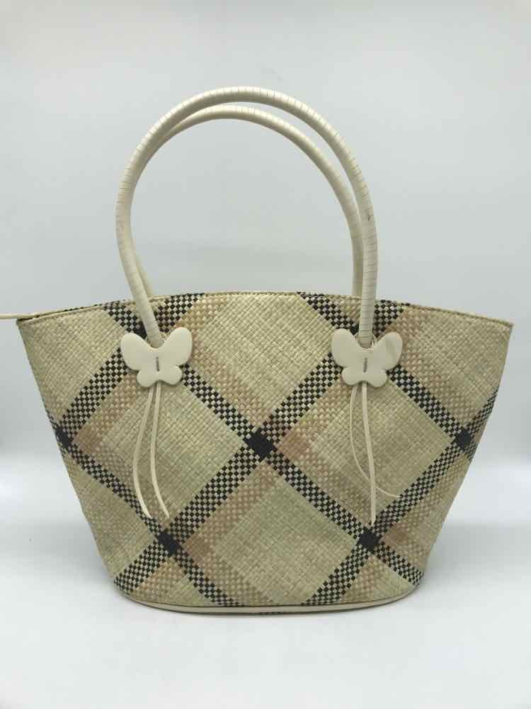 Etienne Aigner Ivory Woven Tote Tote Bag