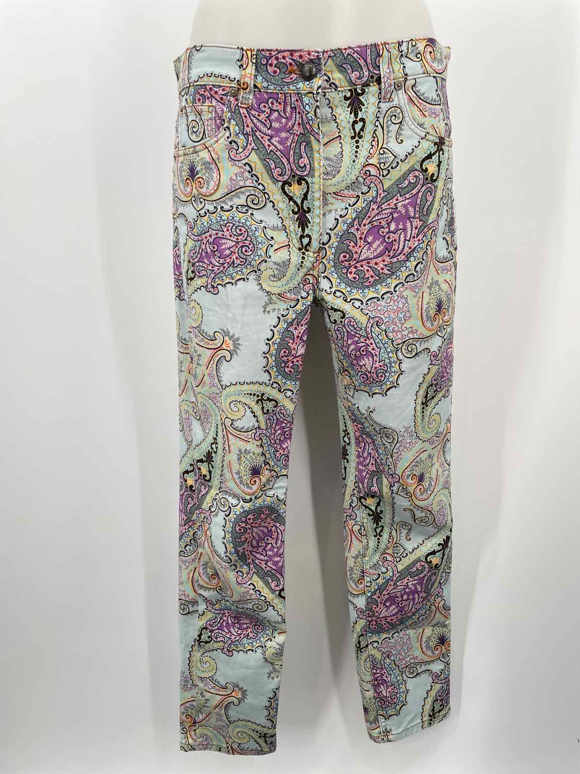 Etro Blue Size 31 Paisley Print Jeans