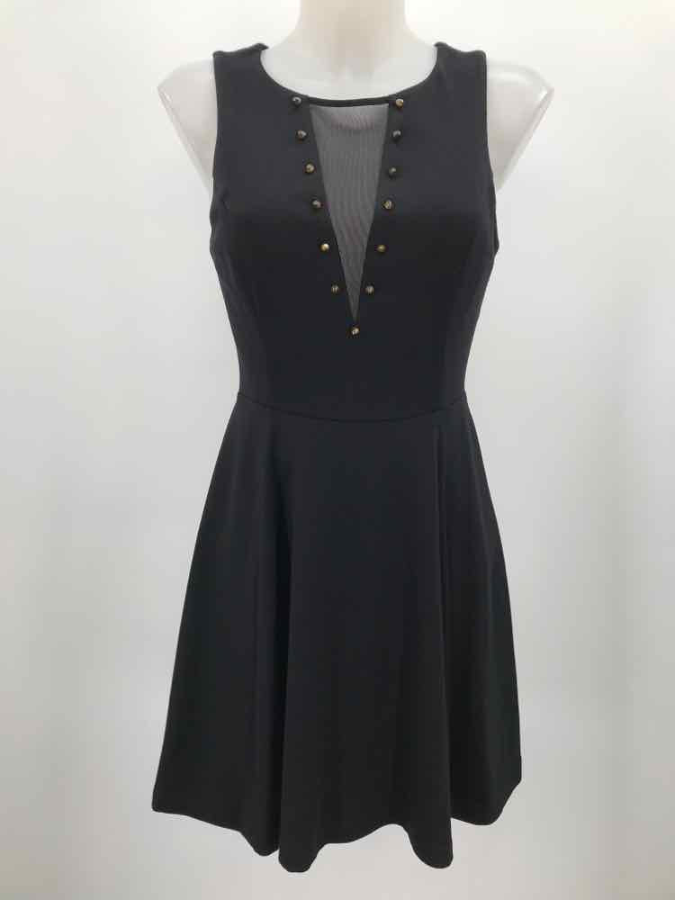 Express Black Size Small P Beaded Knee Length Sleeveless Dress