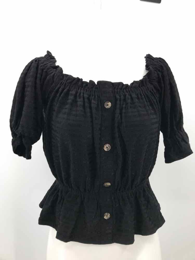 Express Black Size Small P Open Shoulder Blouse