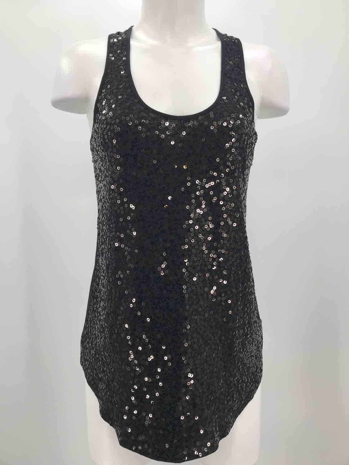 Express Black Size Small P Sequin Tank Top