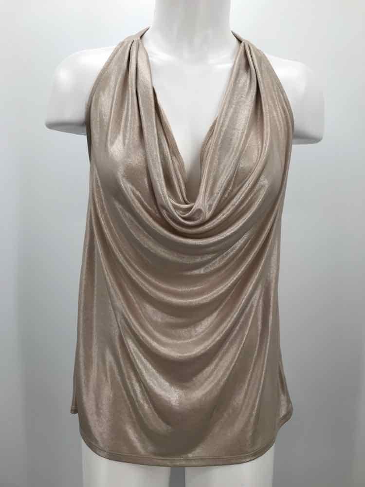 Express Gold Size Medium Draped Halter Tank