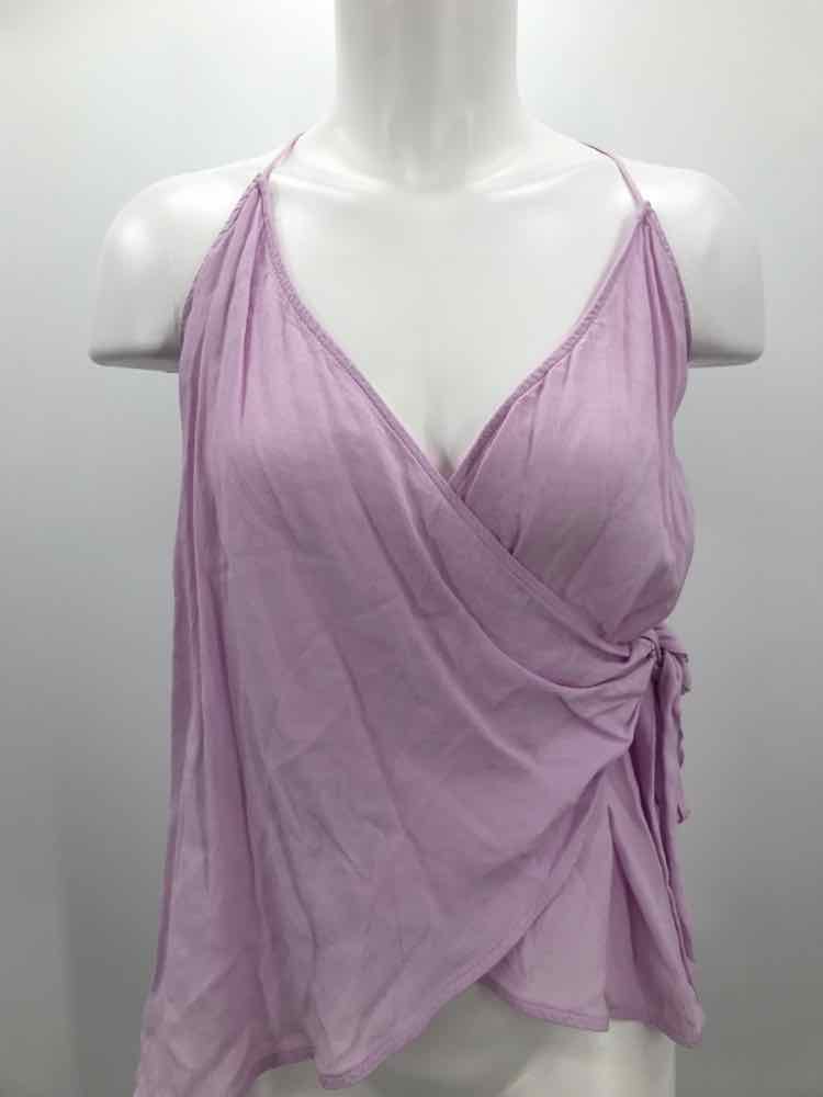 Express Purple Size Large Tie Front Tank Top