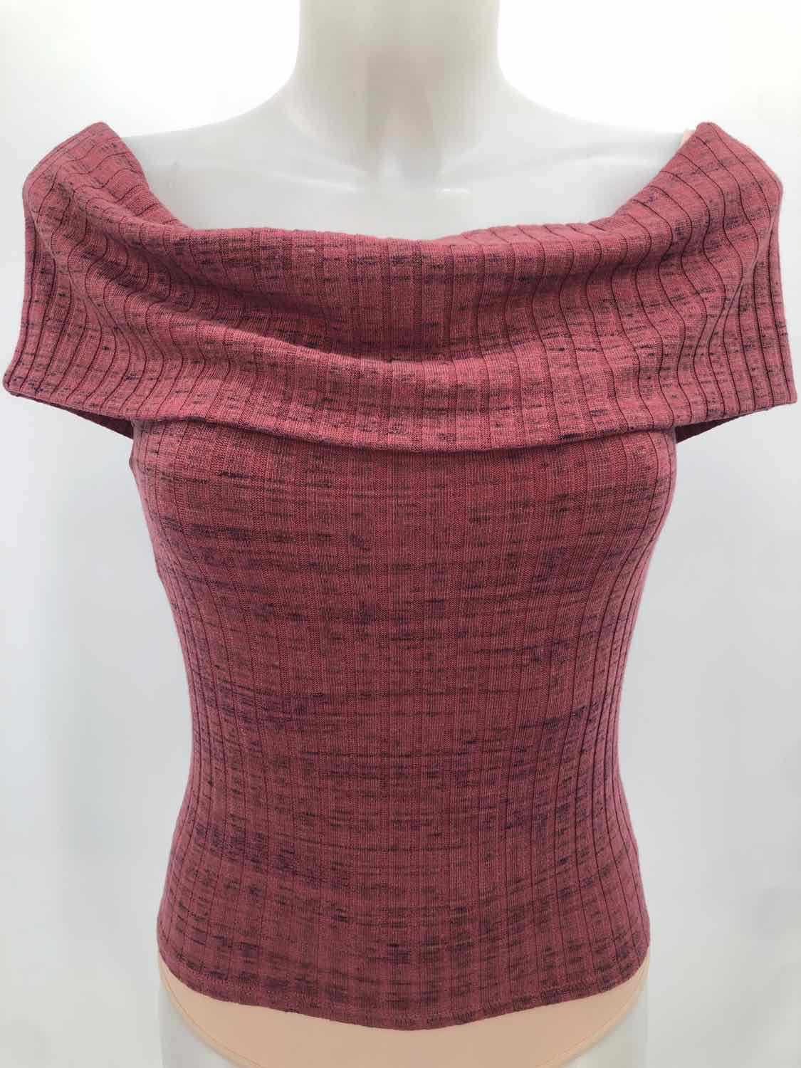 Express Red Size Medium Ribbed Turtleneck Sleeveless Top