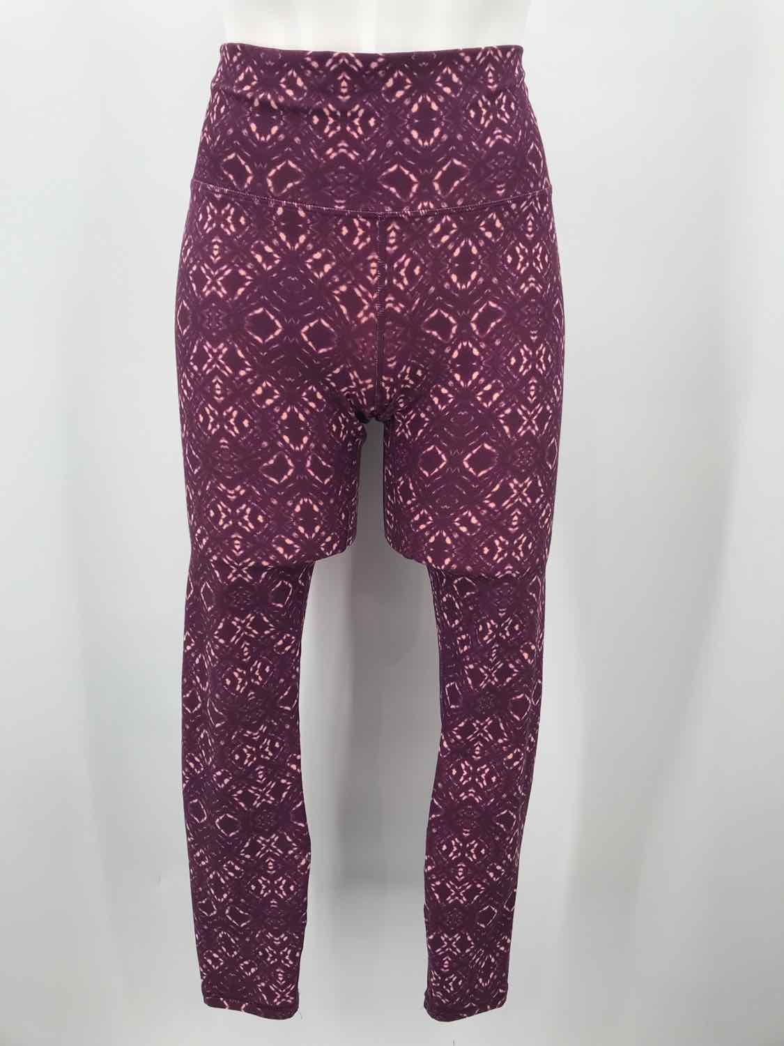 Fabletics Purple Print Size Small Athletic Pants