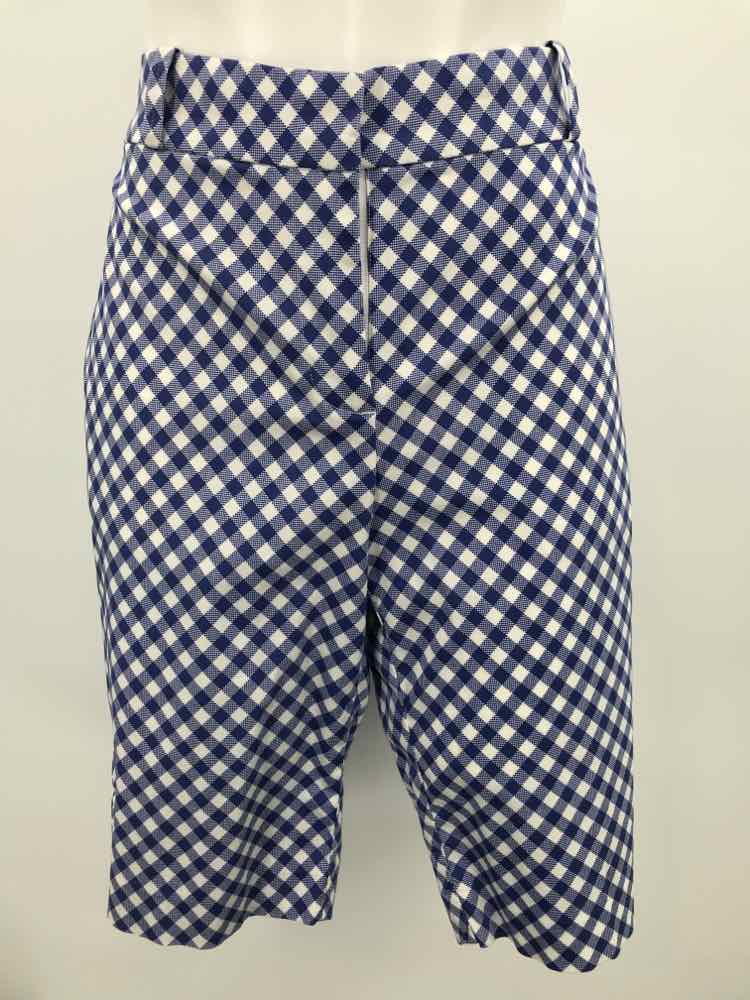 Fairway & Greene Blue Size 8 Check Print Bermuda