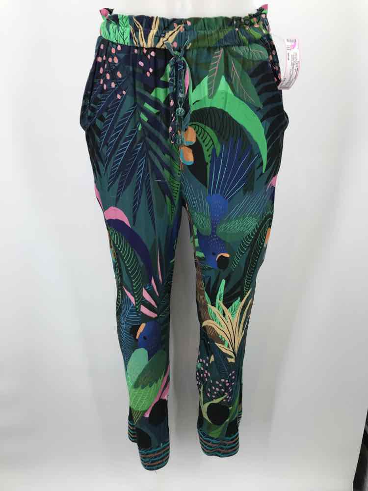 Farm For Anthroplogie Navy Size Small Printed Pull On Pants