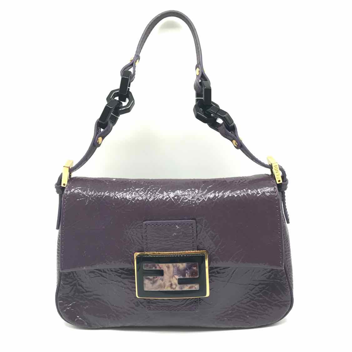 Fendi Purple Leather Shoulder Bag Shoulder Bag