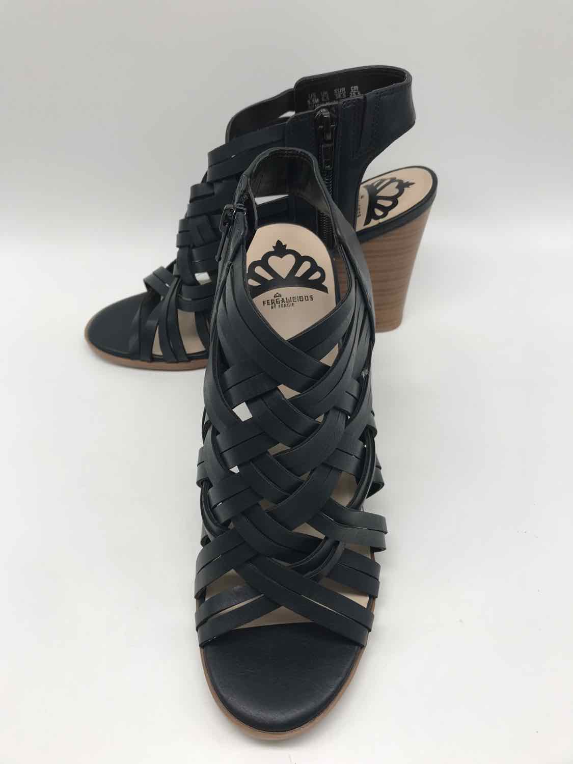 Fergalicious Black Size 8.5 Gladiator Heels