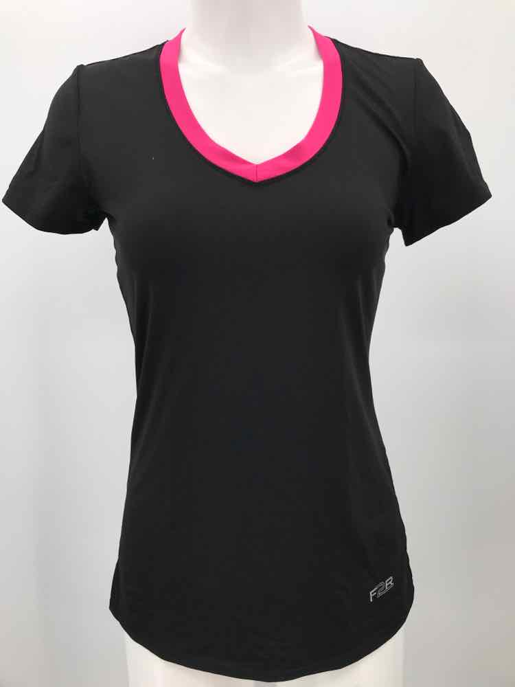 Fit 2 Run Black Size Small Athletic Tee