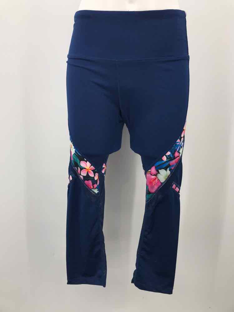 Fit 2 Run Navy Size Medium Legging Floral Athletic Pants