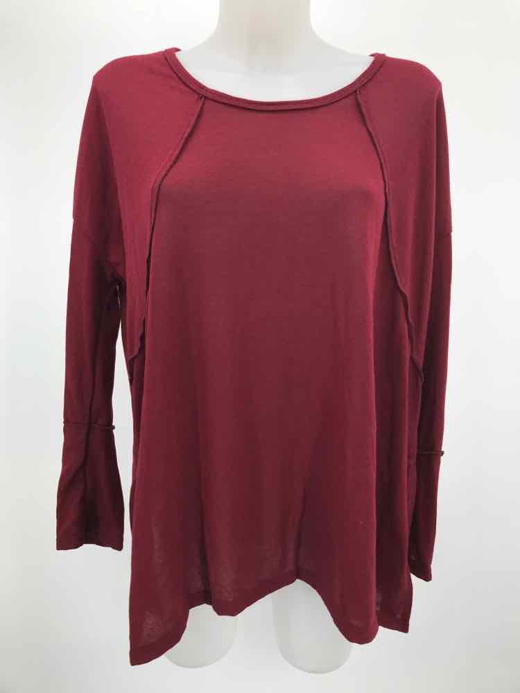 Forgotten Grace Red Size Medium Long Sleeve Blouse