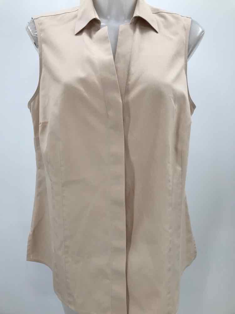 Foxcroft Tan Size 12 Button Down Tank Top