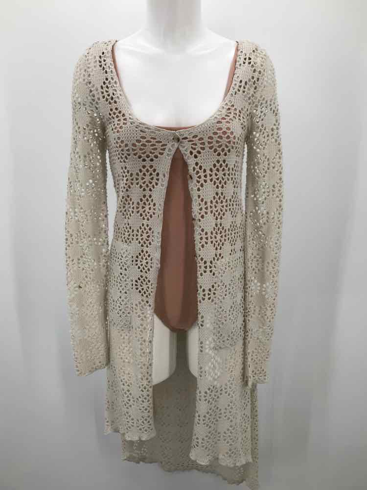 FP Beach Grey Size XS Open Knit Coverup