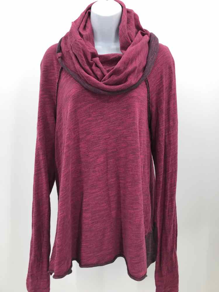 FP Beach Purple Size One Size Cowl Neck Pullover