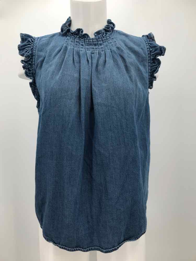 Frame Blue Size Medium Denim Tank Top