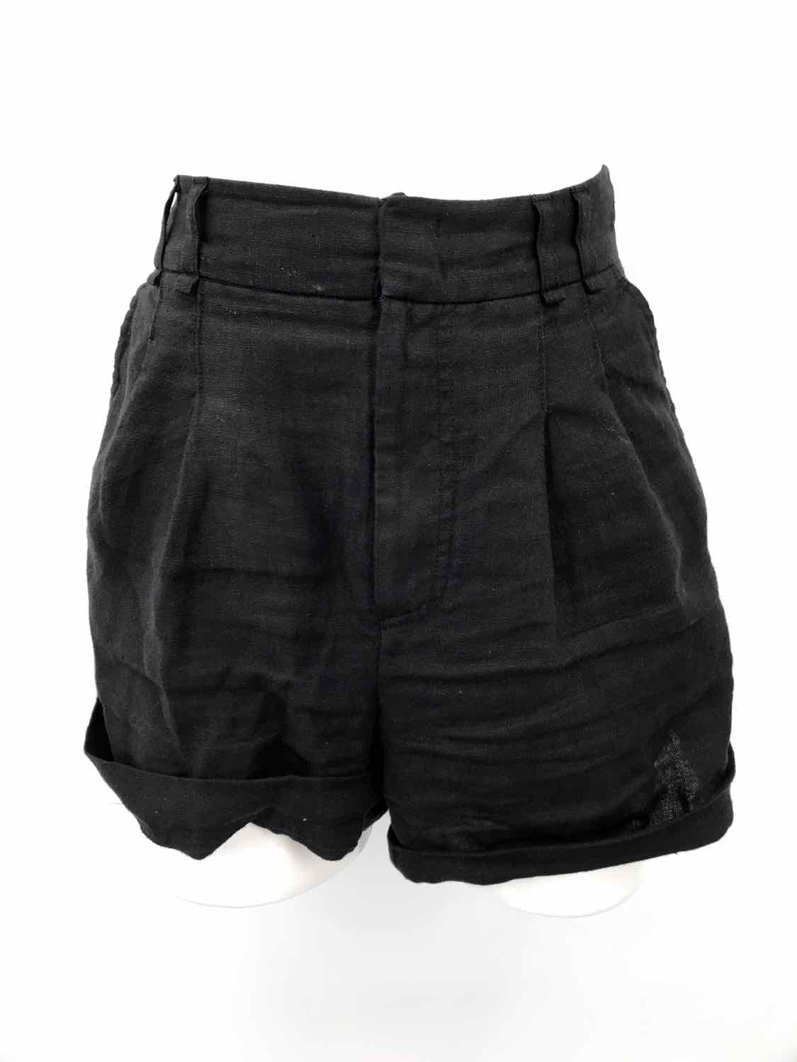 Free People Black Size 4 Linen Shorts