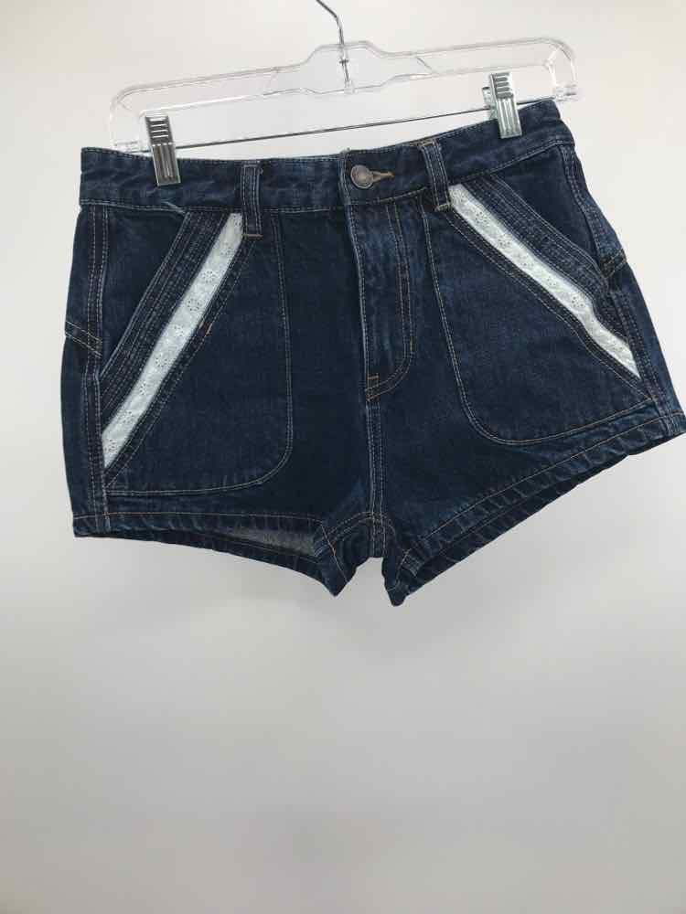 Free People Blue Size 26 Cotton Denim Shorts