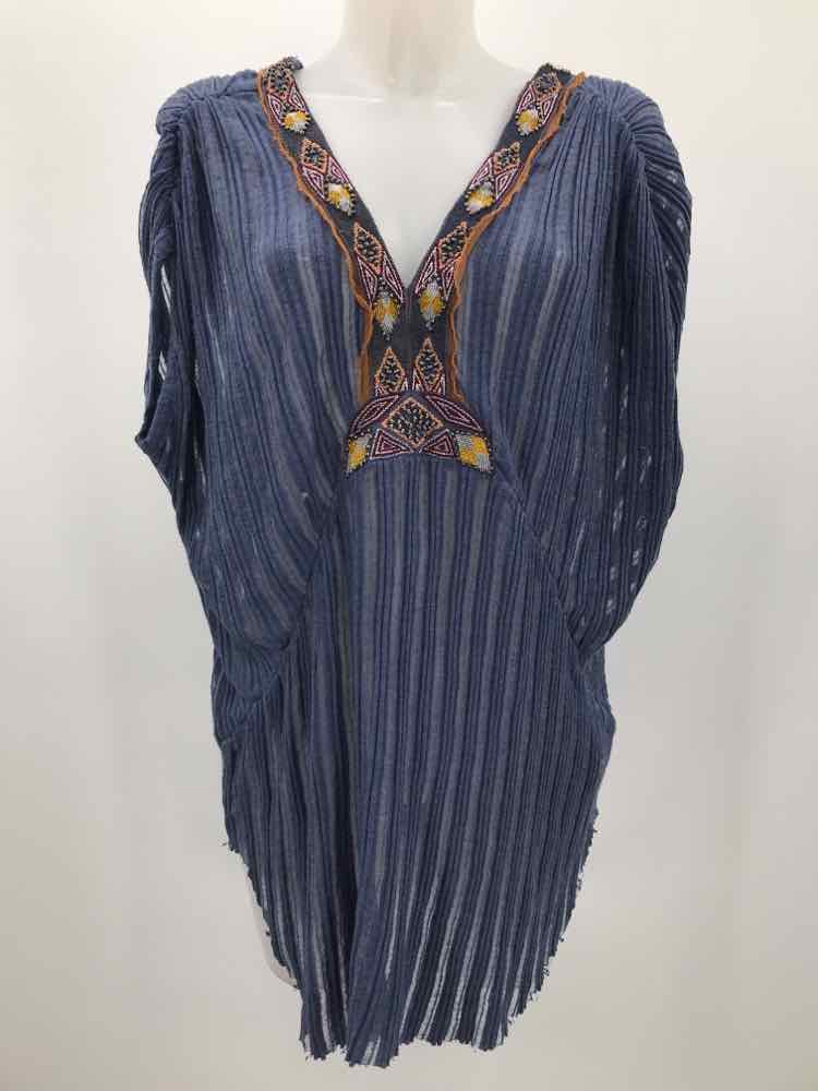 Free People Blue Size Small Blouse