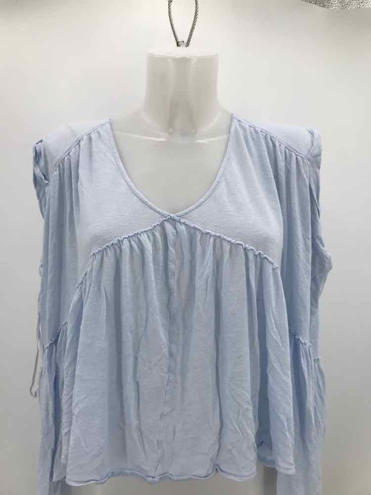 Free People Blue Size Small P Hi-Low Blouse