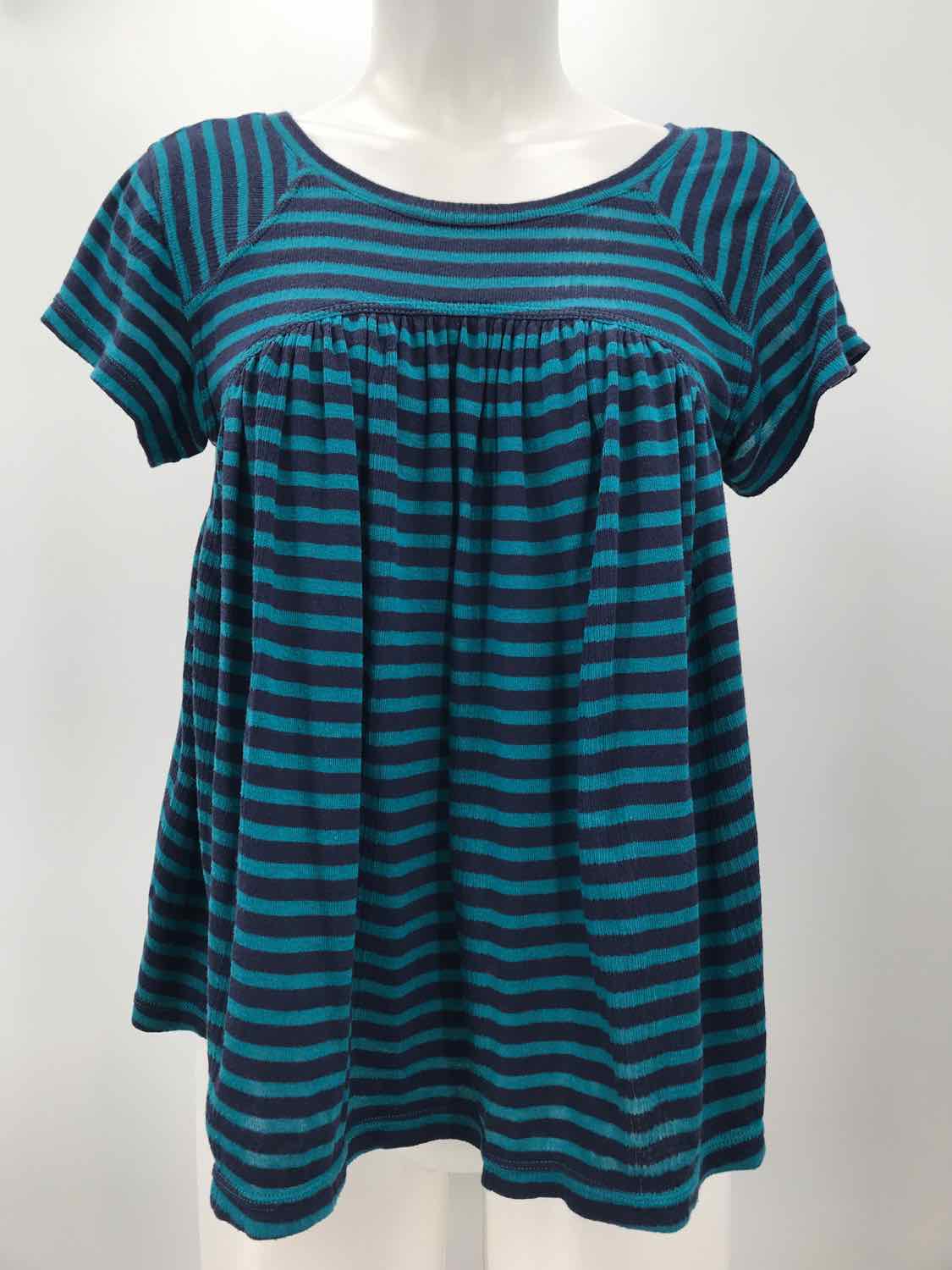 Free People Blue Size Small Stripe Blouse