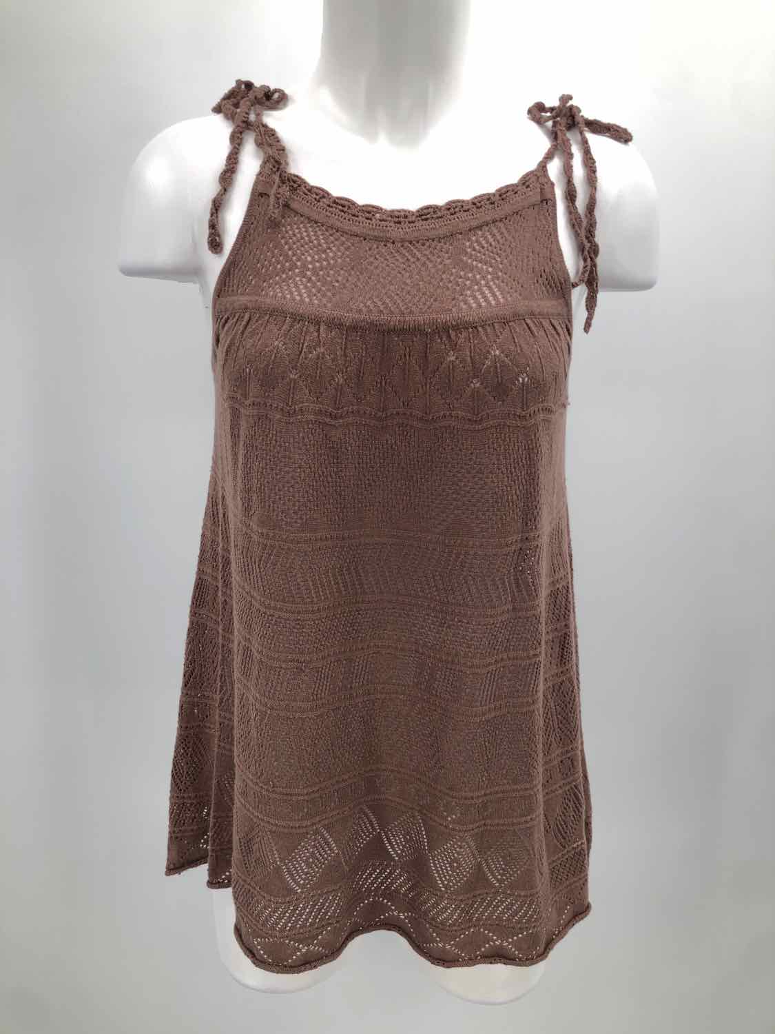 Free People Brown Size Small Cut Out Tank Top