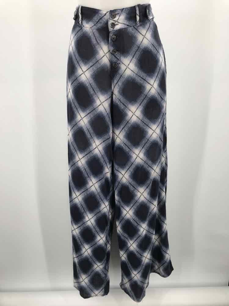 Free People Navy Size 4 Printed Palazzo Casual Pants