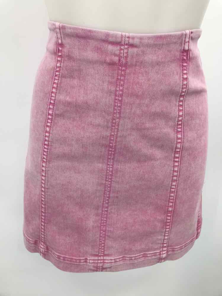 Free People Purple Size 8 Light Wash Denim Skirt