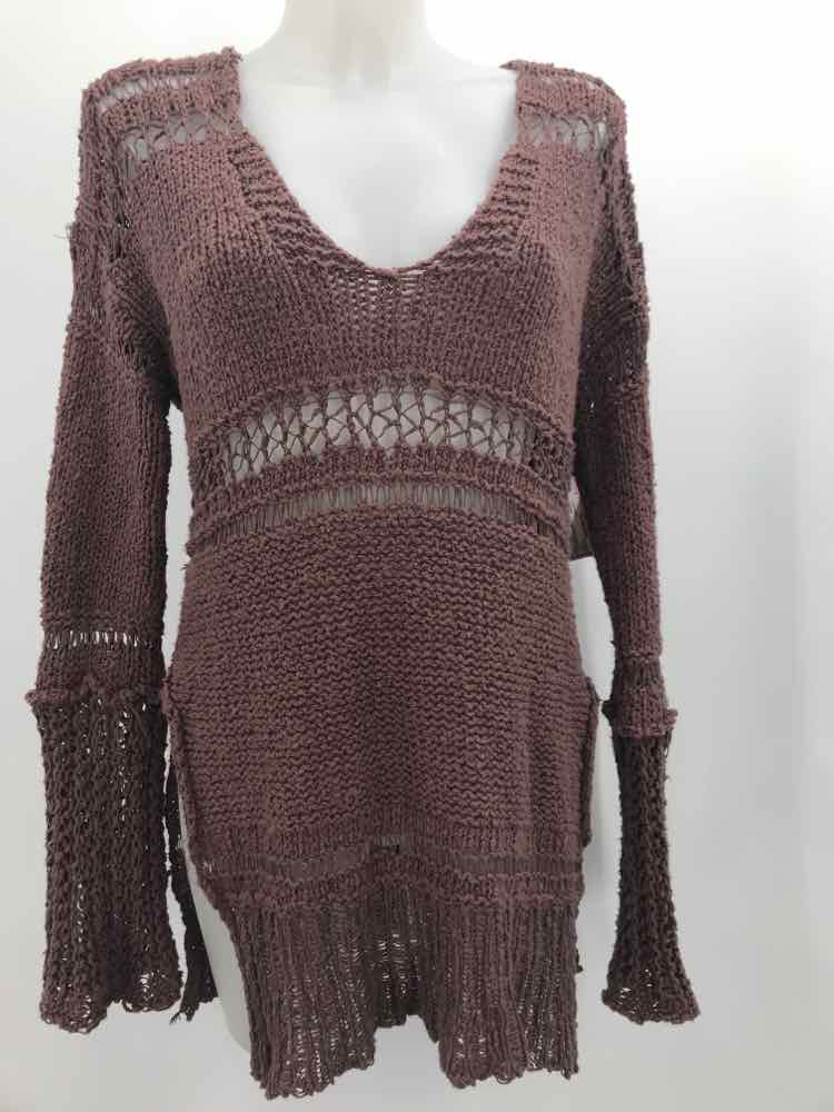 Free People Purple Size XS Open Knit Sweater