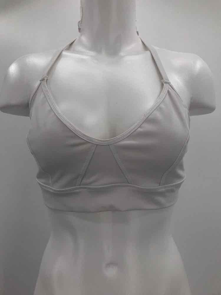 Free People White Size Medium Fringe Athletic Bra