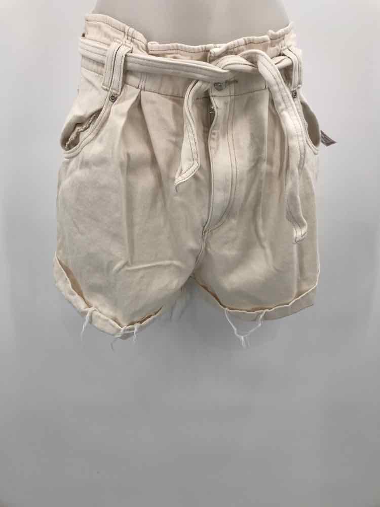 Free People White Size Medium Paperbag Shorts