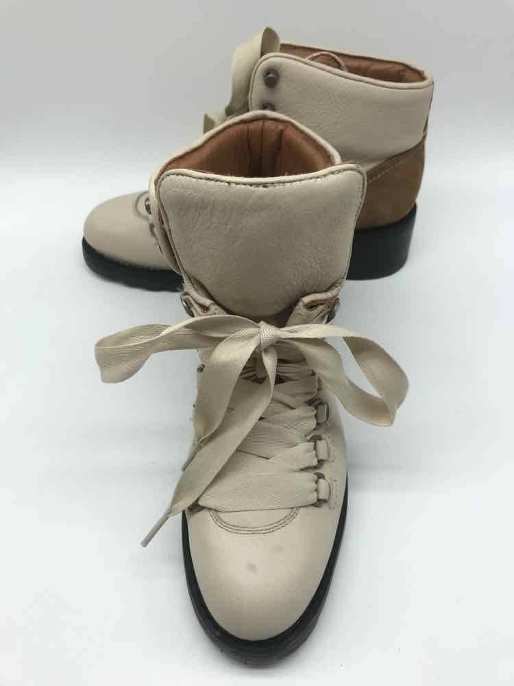 Frye Ivory Size 7 Two-Tone Combat Boots