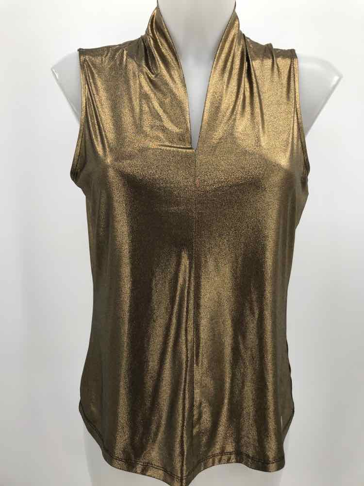 Nine West Gold Size Small Metallic Tank Top