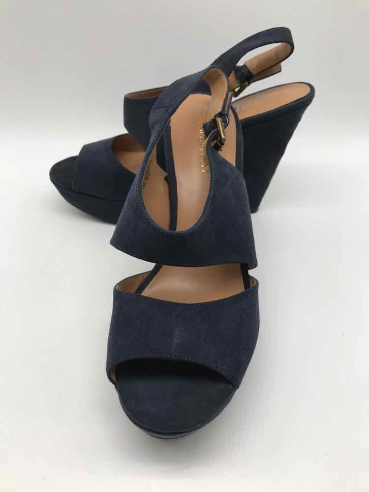 Nine West Navy Size 6.5 Slingback Wedge