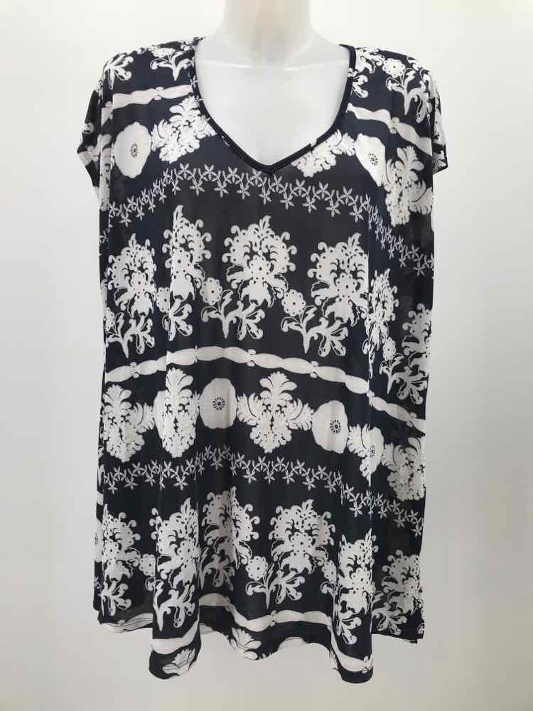 Show Me Your Mumu Navy Size Medium Printed Blouse