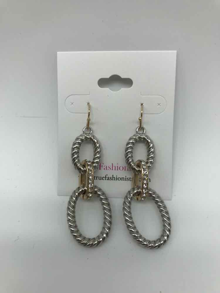 Silver Chain Link Drop Earrings