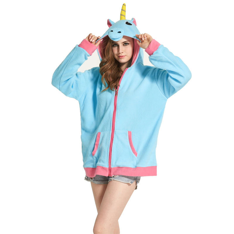 3D unicorn cartoon hoodie jacket