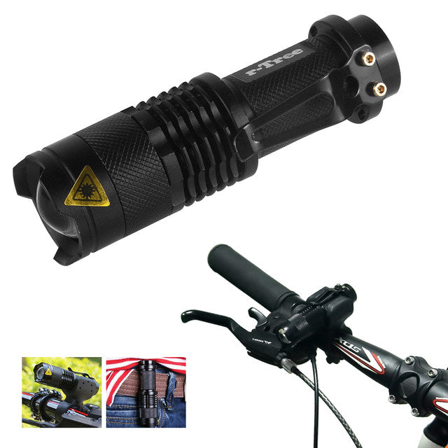 7 watt 2000 lumen waterproof 3 mode zoom led bike bicycle light flashlight