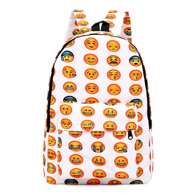 All over cool Emoji fashion school backpack book bag