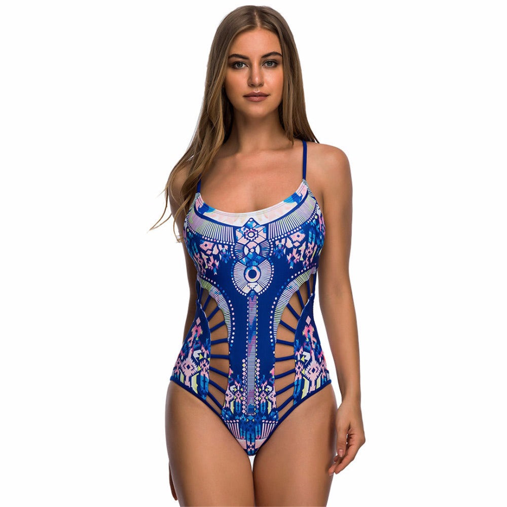 Aztec Stylish cutout one piece monokini swimsuit