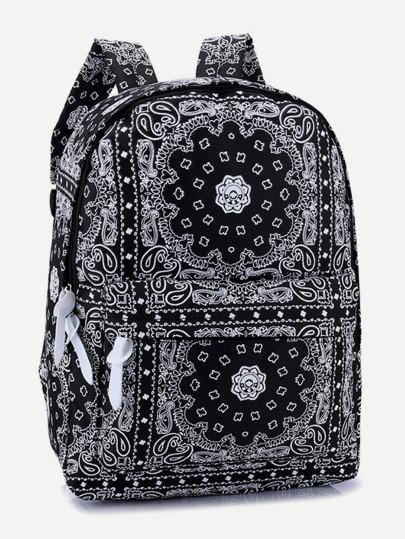 Bandana paisley design backpack school travel book bag