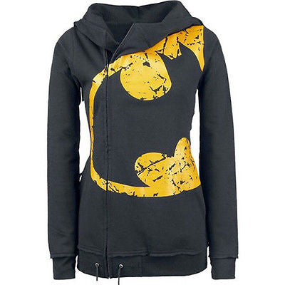 Batman logo side zip hoodie sweater