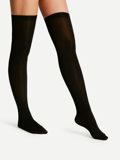 Black Over the knee stockings socks