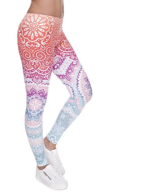 Boho festive fashion leggings